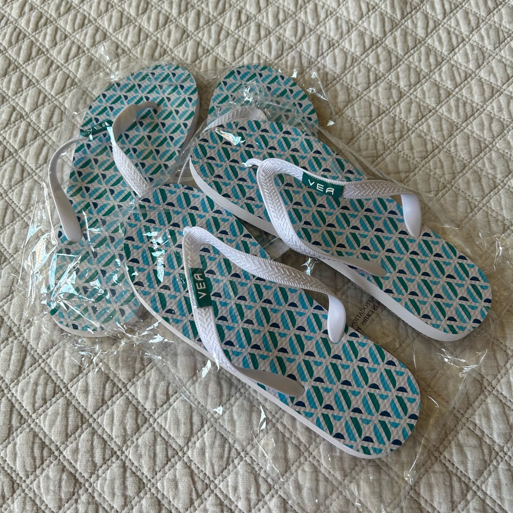 4 Pairs for $20 sold together.
VEA Flip Flops.
Sold all together. - Picture 2 of 4